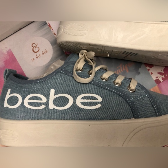 Denim Blue Platform Sneakers by Bebe Sport (New!) - Picture 6 of 6